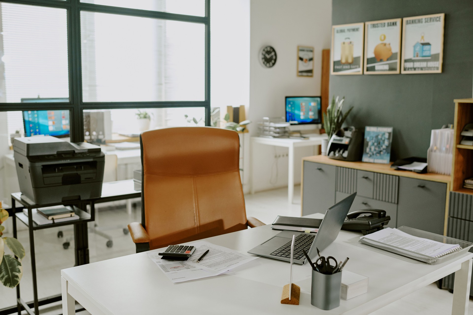Well-Organized Modern Office Space with Professional Setup